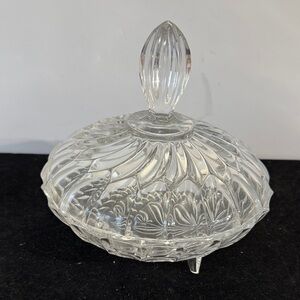 Beautiful Elegant Clear Glass Candy Dish